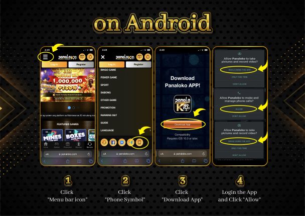 Download panaloko App on Android phone